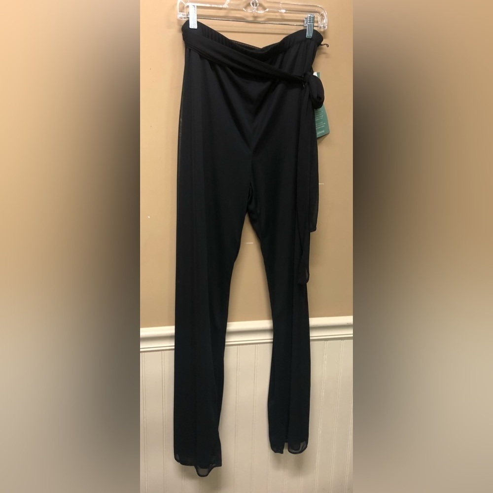Jackie Jon New York Black Flowy Pull On Pants Size XL NWT